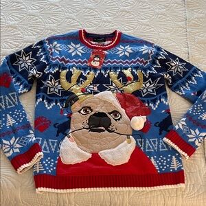 NWT blizzard bay Christmas Pug Sweater size S
